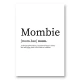 Mombie Definition Typography Wall Art