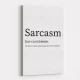 Sarcasm Definition Typography Wall Art