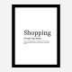 Shopping Definition Typography Wall Art