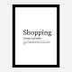 Shopping Definition Typography Wall Art