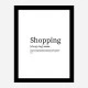 Shopping Definition Typography Wall Art