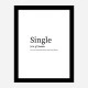 Single Definition Typography Wall Art