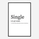 Single Definition Typography Wall Art