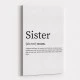 Sister Definition Typography Wall Art