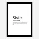 Sister Definition Typography Wall Art