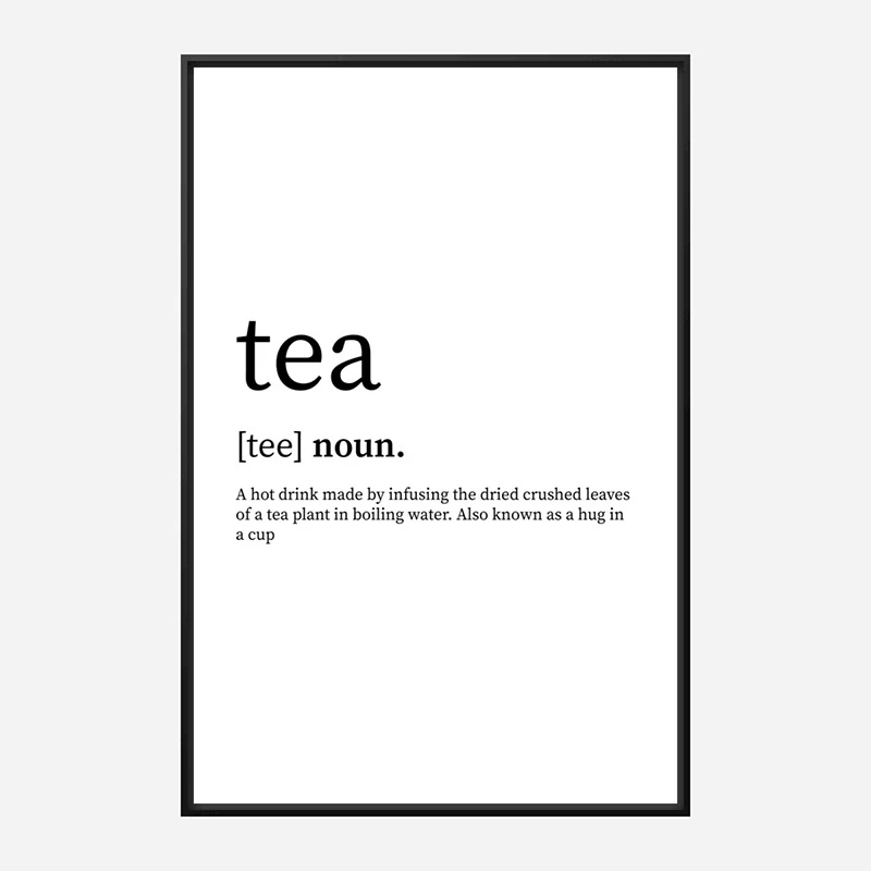 Tea Definition Typography Wall Art