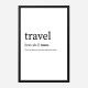 Travel Definition Typography Wall Art