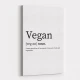 Vegan Definition Typography Wall Art