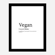 Vegan Definition Typography Wall Art