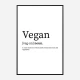 Vegan Definition Typography Wall Art