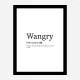 Wangry Definition Typography Wall Art