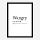 Wangry Definition Typography Wall Art