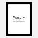 Wangry Definition Typography Wall Art
