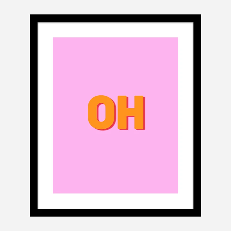 OH Typography Wall Art