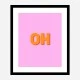 OH Typography Wall Art