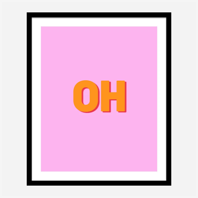 OH Typography Wall Art