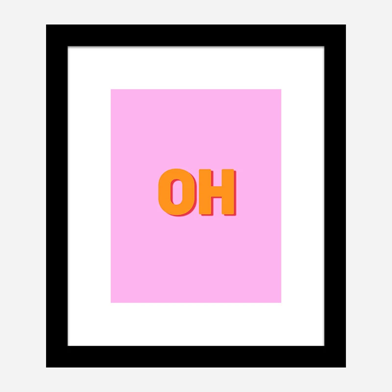 OH Typography Wall Art