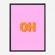 OH Typography Wall Art
