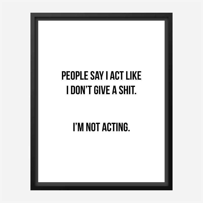 People Say Typography Art Print