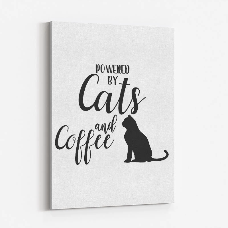 Powered By Cats and Coffee Art Print