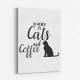 Powered By Cats and Coffee Art Print