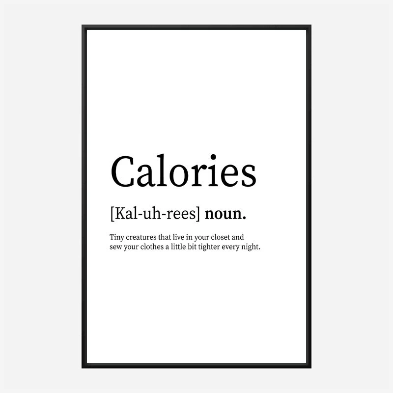 Calories Definition Typography Wall Art