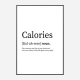 Calories Definition Typography Wall Art