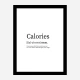Calories Definition Typography Wall Art