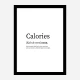 Calories Definition Typography Wall Art