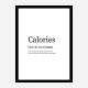 Calories Definition Typography Wall Art