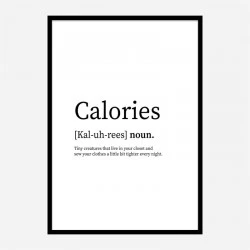 Calories Definition Typography Wall Art