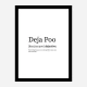 Deja Poo Definition Typography Wall Art