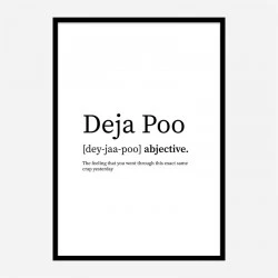 Deja Poo Definition Typography Wall Art