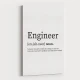 Engineer Definition Typography Wall Art