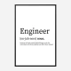Engineer Definition Typography Wall Art
