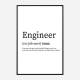 Engineer Definition Typography Wall Art