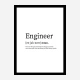Engineer Definition Typography Wall Art