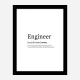 Engineer Definition Typography Wall Art