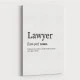 Lawyer Definition Typography Wall Art