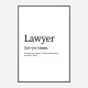 Lawyer Definition Typography Wall Art