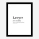 Lawyer Definition Typography Wall Art