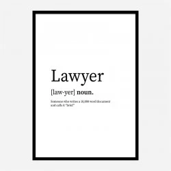 Lawyer Definition Typography Wall Art