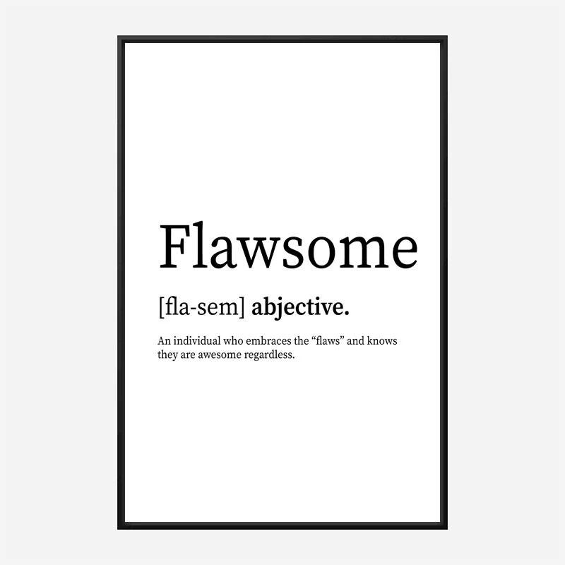 Flawsome Definition Typography Wall Art