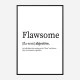 Flawsome Definition Typography Wall Art