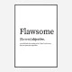 Flawsome Definition Typography Wall Art