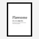 Flawsome Definition Typography Wall Art