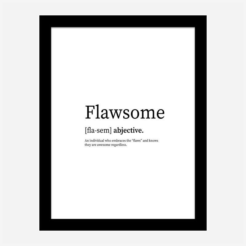 Flawsome Definition Typography Wall Art