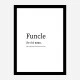 Funcle Definition Typography Wall Art