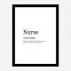 Nurse Definition Typography Wall Art