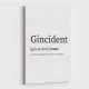 Gincident Definition Typography Wall Art